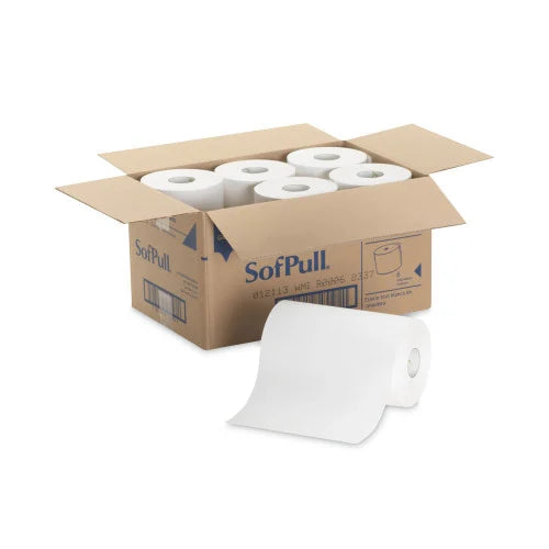 Georgia Pacific Professional Hardwound Paper Towel Roll, Nonperforated, 1-Ply, 9" x 400 ft, White, 6 Rolls/Carton (26610) - Grazingbelles