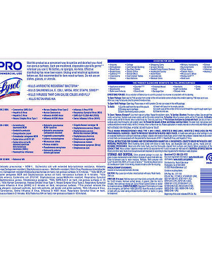 Lysol® Pro Disinfecting Wipes, 800 Wipe Bucket, 2 Buckets (99856CT)