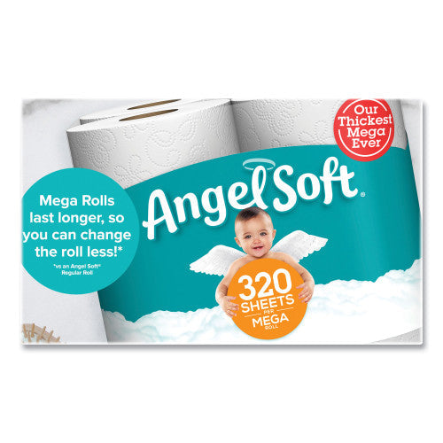 Angel Soft Mega Toilet Paper, 2-Ply, 320 Sheets, 48 Rolls (7940350) - Grazingbelles