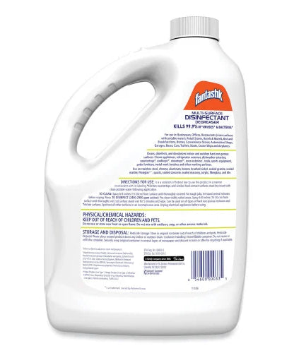 Fantastik® Multi-Surface Disinfectant Degreaser, Pleasant Scent, 1 Gal. Bottle, 4 Bottles (311930) - Grazingbelles