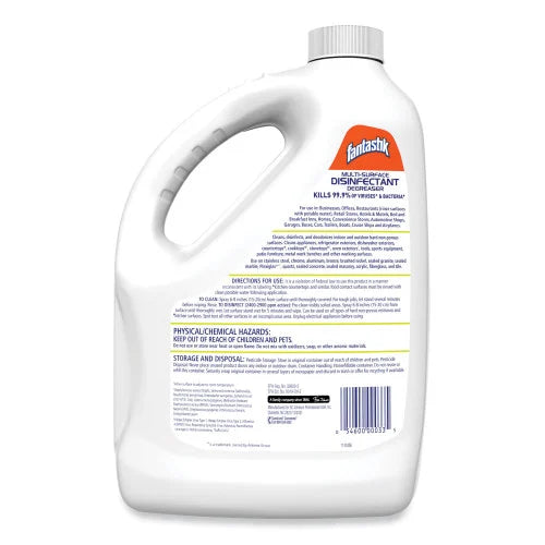 Fantastik® Multi-Surface Disinfectant Degreaser, Pleasant Scent, 1 Gal. Bottle, 4 Bottles (311930) - Grazingbelles