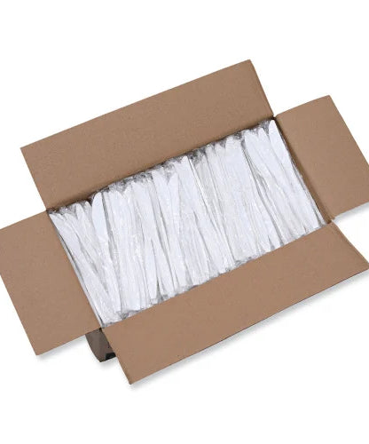 Boardwalk® Heavyweight Wrapped Cutlery, Knife, White, 1000 Knives (BWKKNIHWPPWIW)