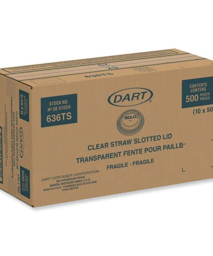 Dart Plastic Cold Cup Lids, Fits 32 oz Cups, Clear, 500/Carton (636TS) - Grazingbelles