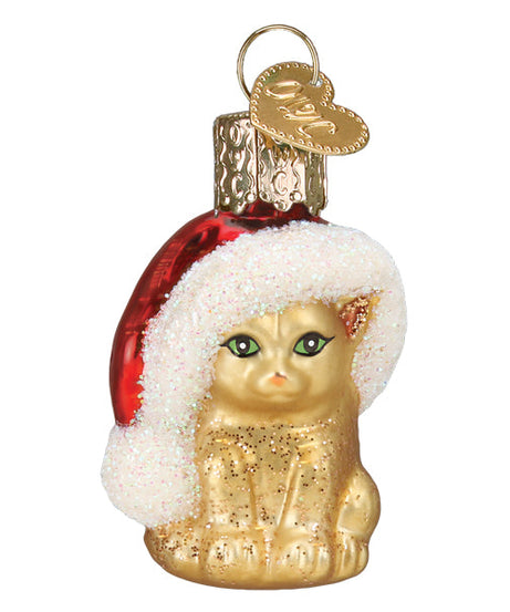 Mini Santa's Kitten Ornament
