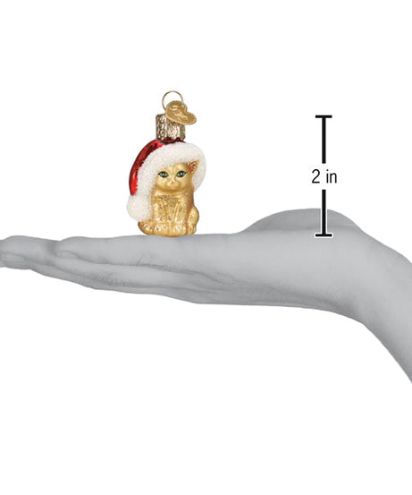 Mini Santa's Kitten Ornament