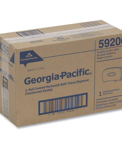 Georgia Pacific Professional Two-Roll Bathroom Tissue Dispenser, 13.56 x 5.75 x 8.63, Smoke (59206) - Grazingbelles