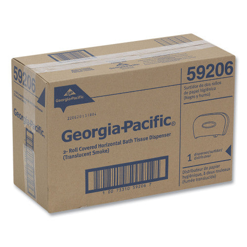 Georgia Pacific Professional Two-Roll Bathroom Tissue Dispenser, 13.56 x 5.75 x 8.63, Smoke (59206) - Grazingbelles