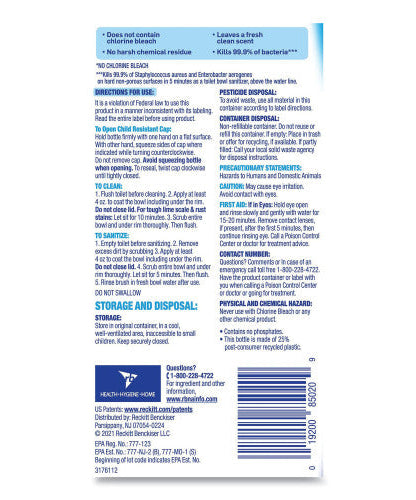 Lysol® Toilet Bowl Cleaner w/Hydrogen Peroxide, 24 oz., 9 Bottles (98011)