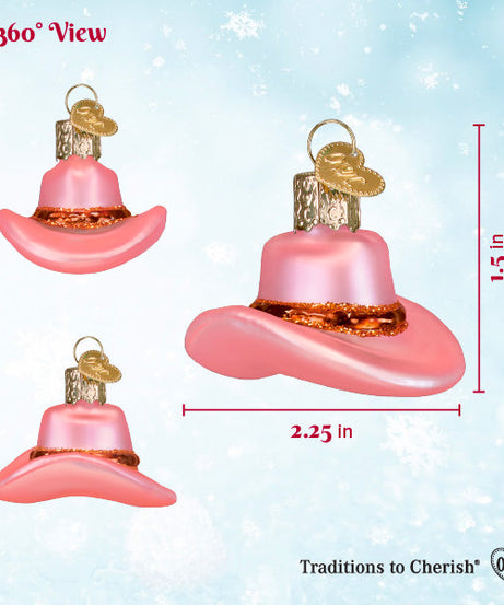 Mini Cowgirl Hat Ornament