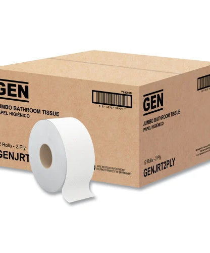 GEN® Jumbo Toilet Paper, 2-Ply, 800-ft., 12 Rolls (GENJRT2PLY) - Grazingbelles