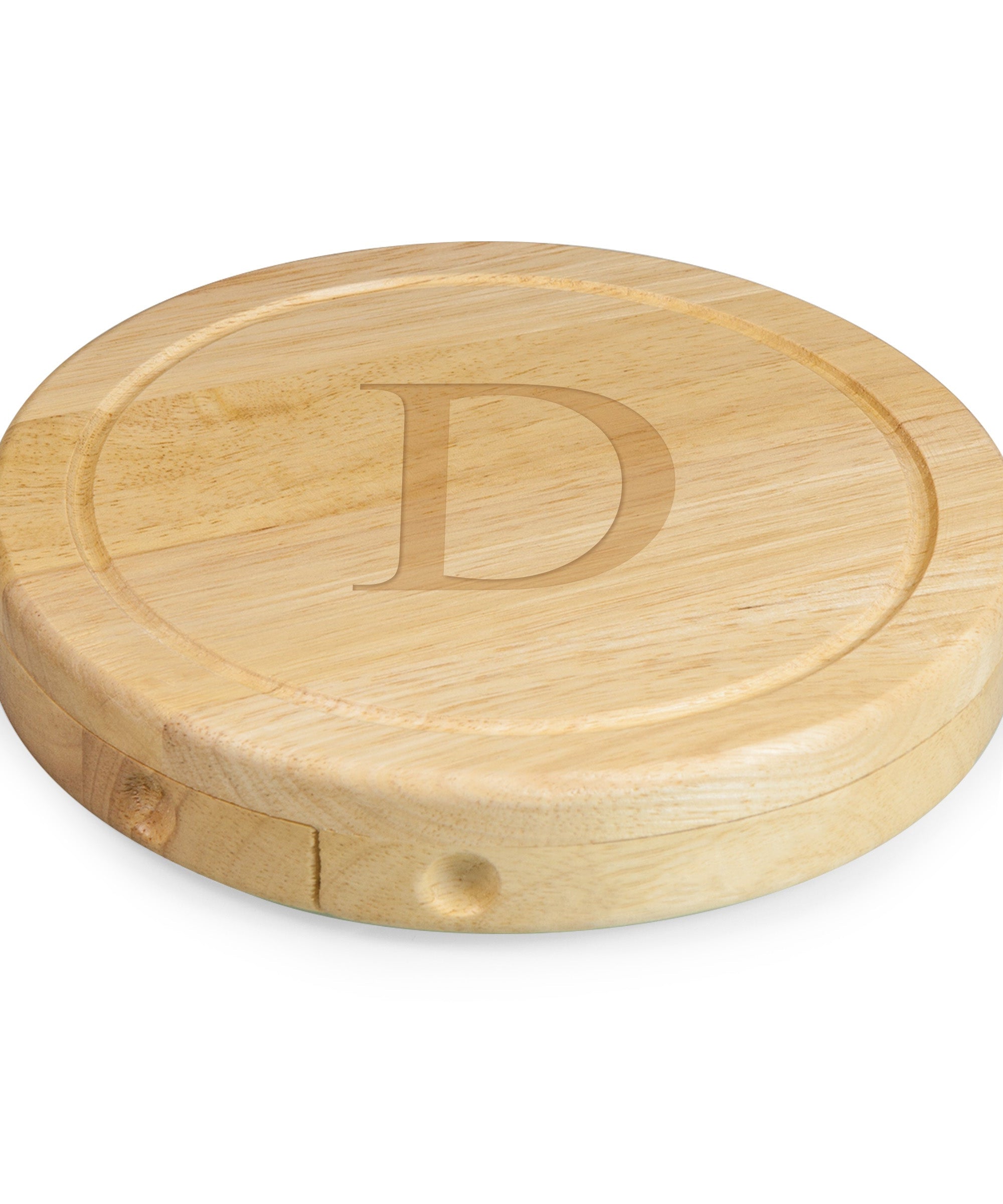 Monogram - Parawood Brie Cheese Cutting Board & Tools Set