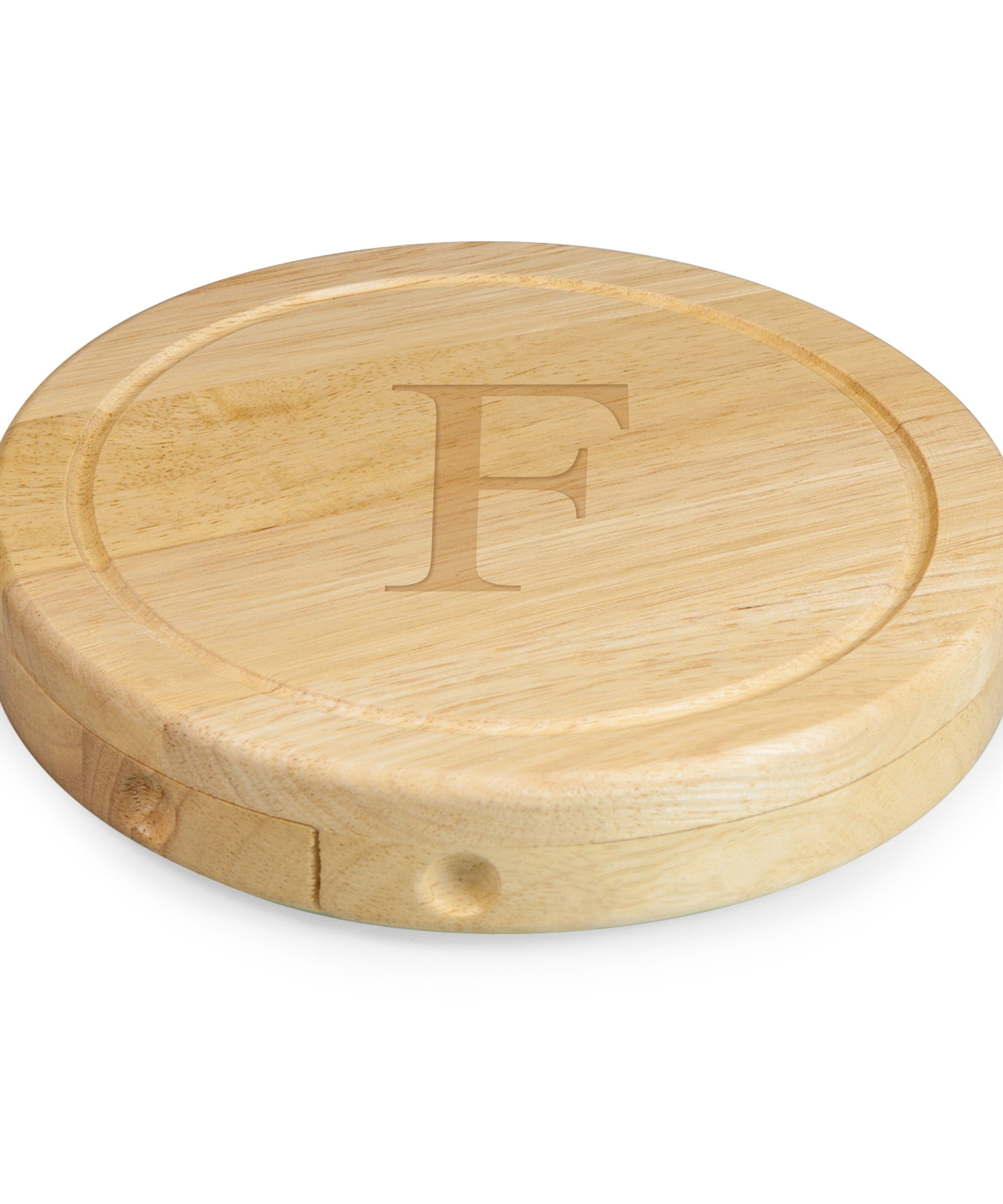 Monogram - Parawood Brie Cheese Cutting Board & Tools Set