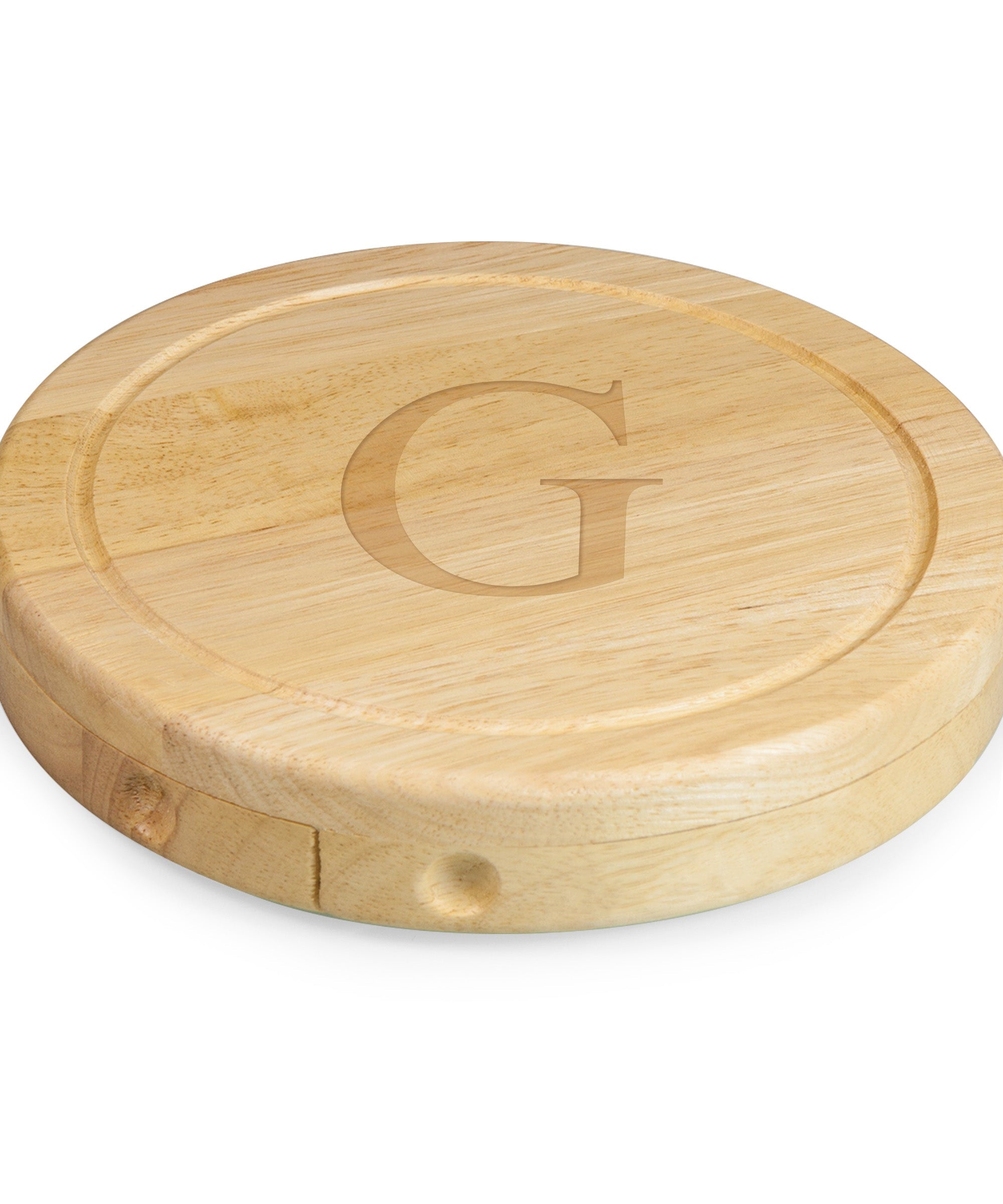 Monogram - Parawood Brie Cheese Cutting Board & Tools Set