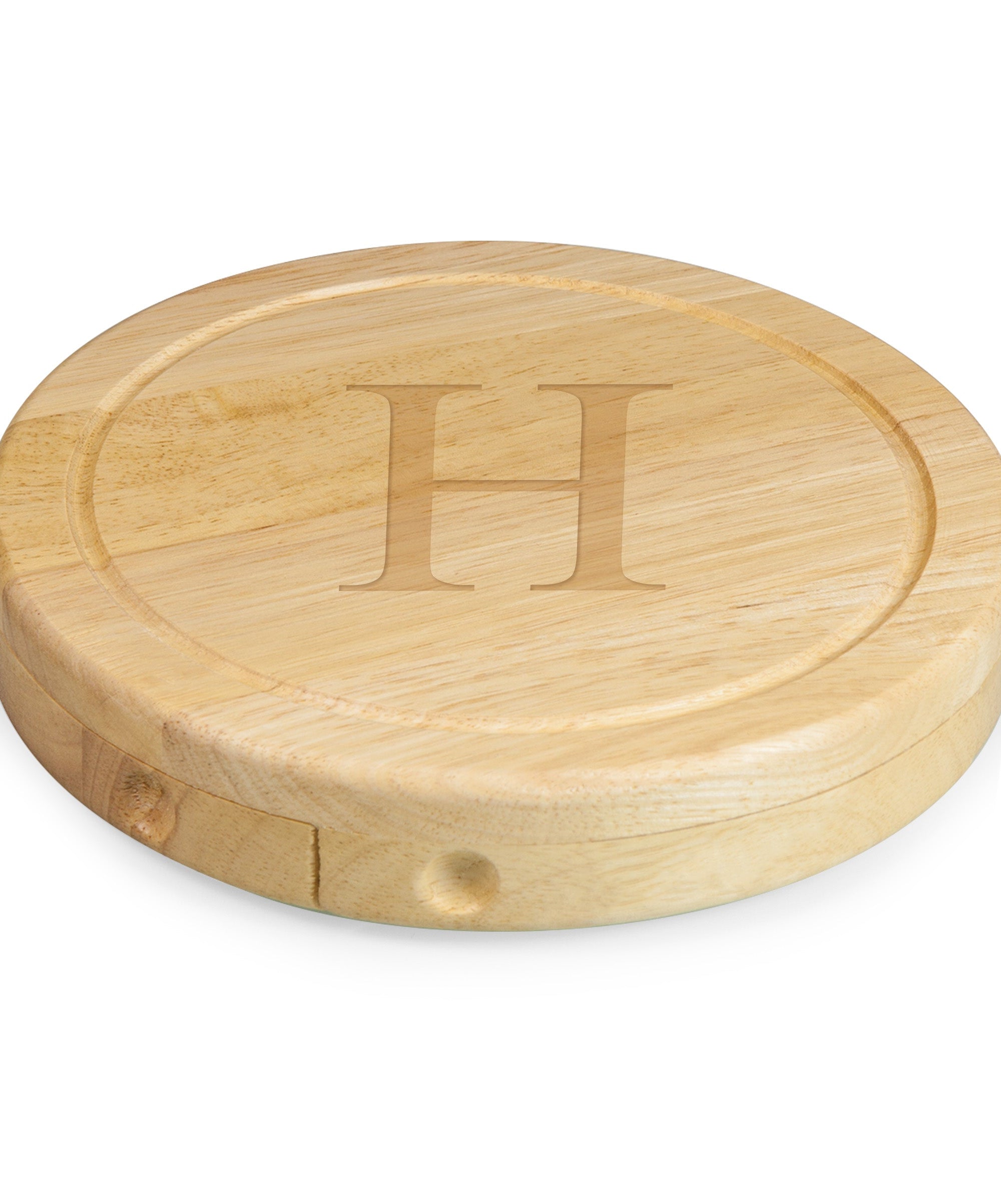 Monogram - Parawood Brie Cheese Cutting Board & Tools Set