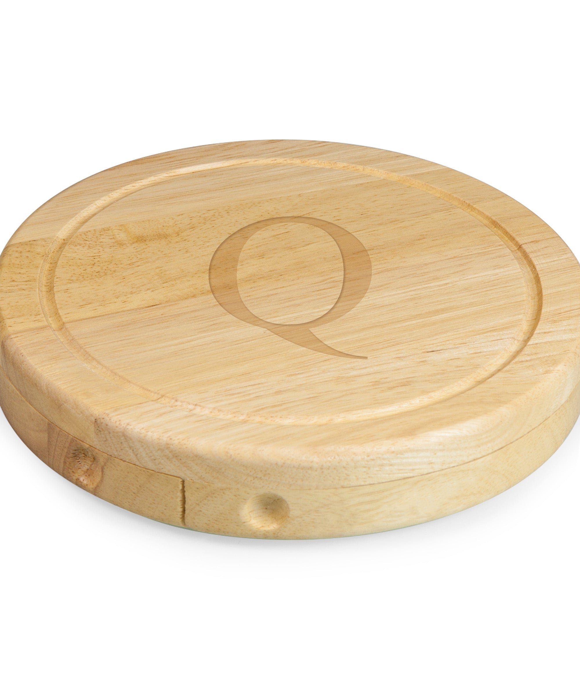 Monogram - Parawood Brie Cheese Cutting Board & Tools Set