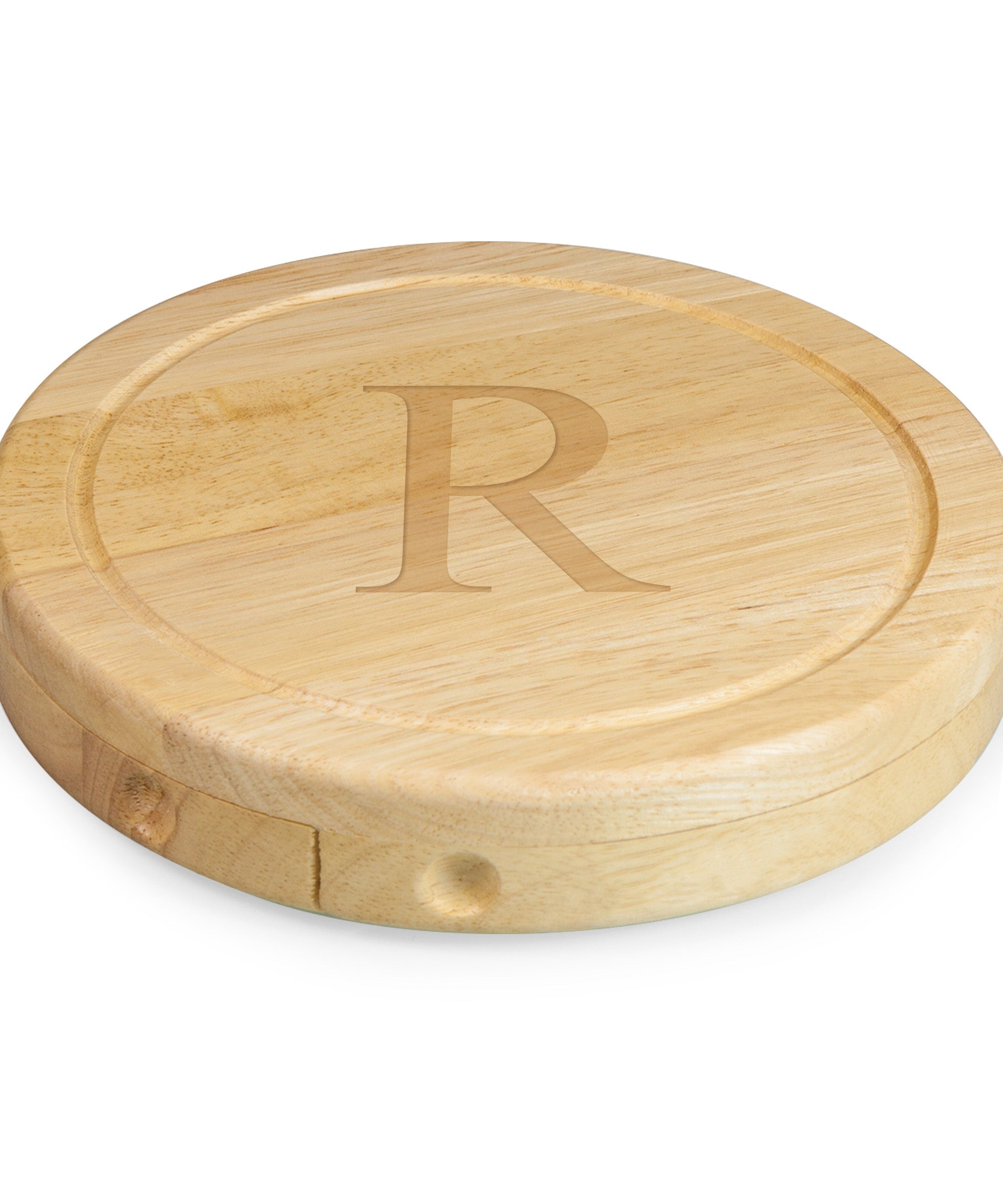 Monogram - Parawood Brie Cheese Cutting Board & Tools Set