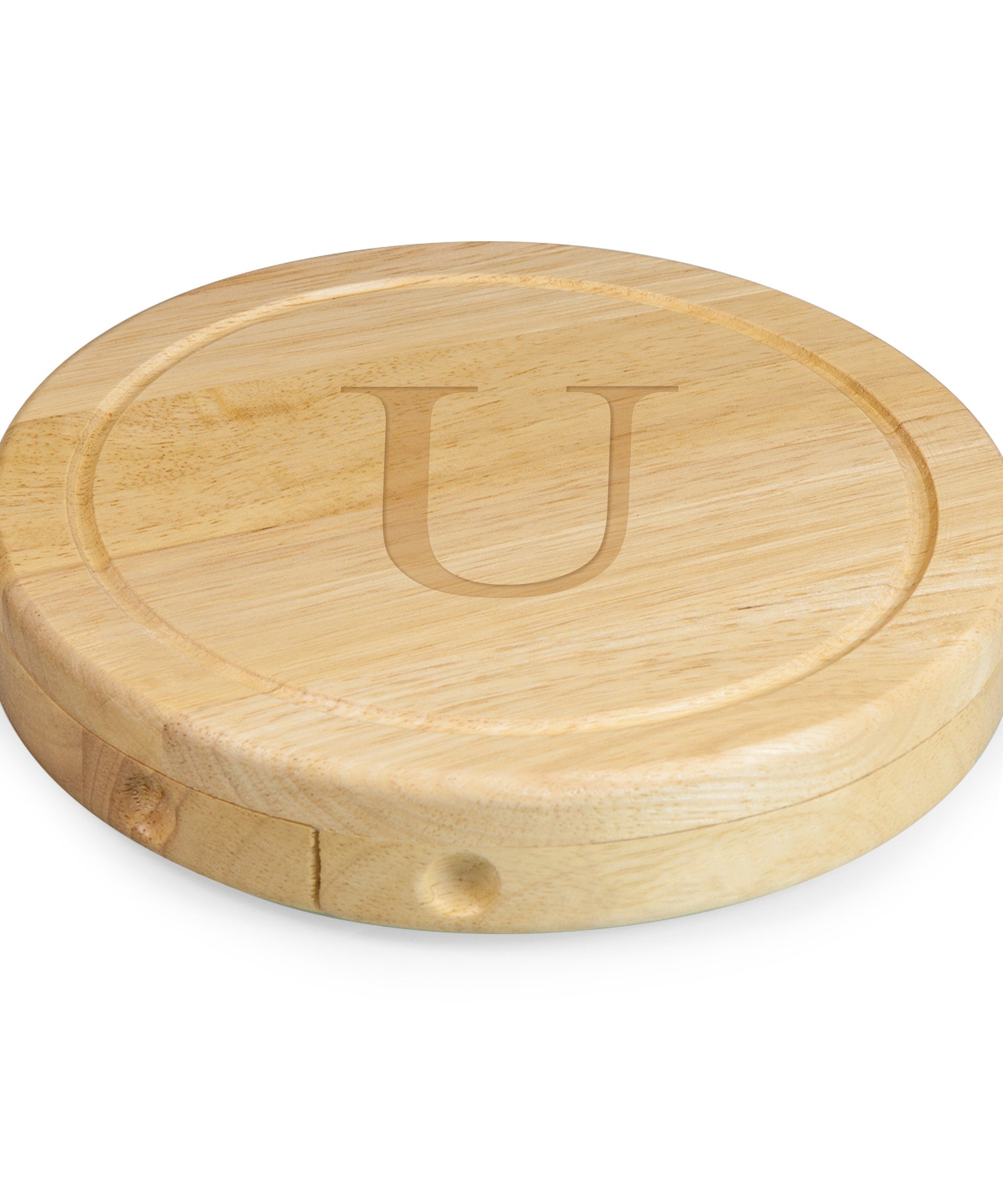 Monogram - Parawood Brie Cheese Cutting Board & Tools Set