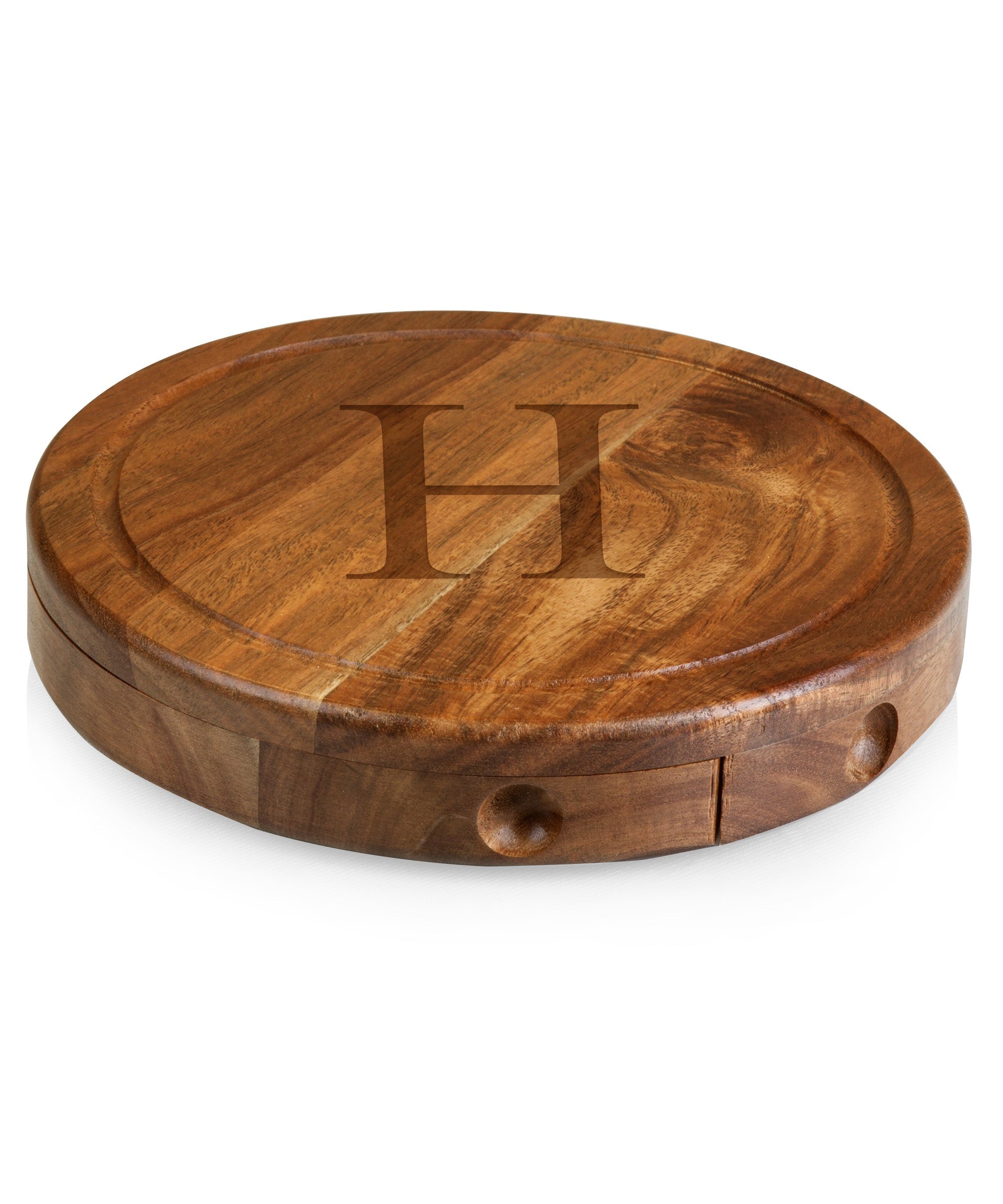 Monogram - Acacia Brie Cheese Cutting Board & Tools Set