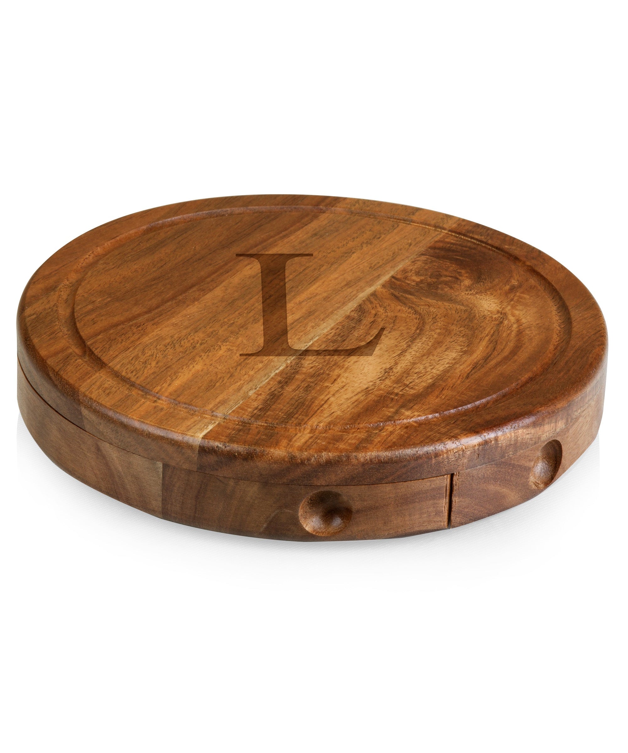Monogram - Acacia Brie Cheese Cutting Board & Tools Set