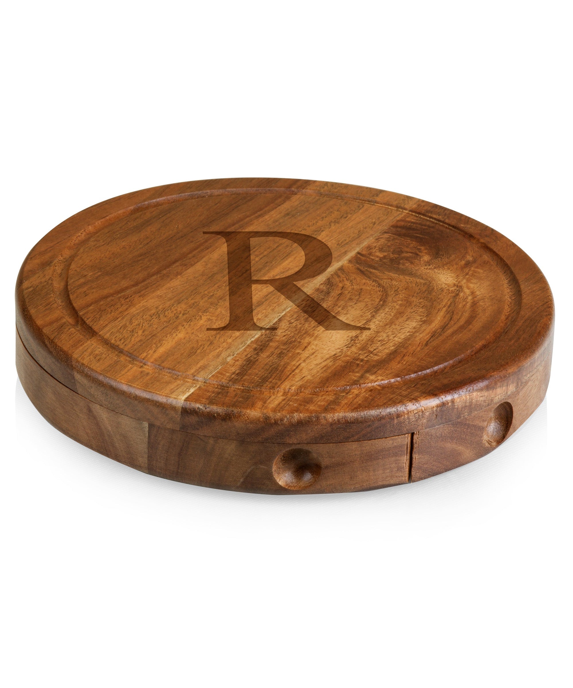 Monogram - Acacia Brie Cheese Cutting Board & Tools Set