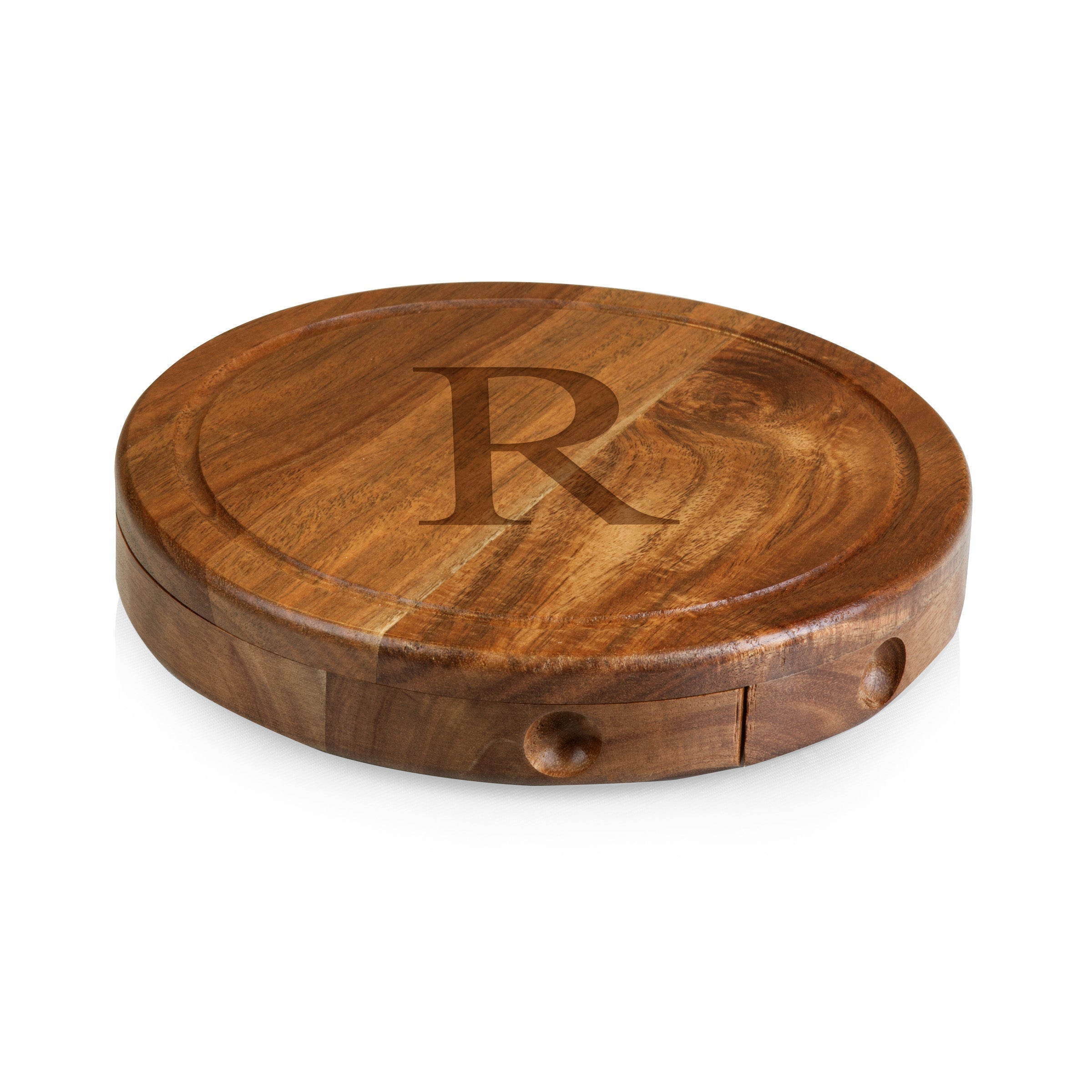 Monogram - Acacia Brie Cheese Cutting Board & Tools Set