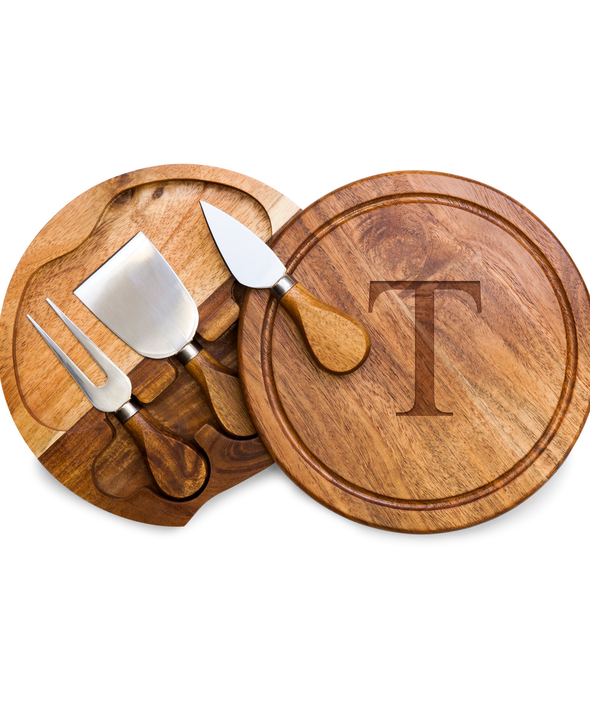 Monogram - Acacia Brie Cheese Cutting Board & Tools Set