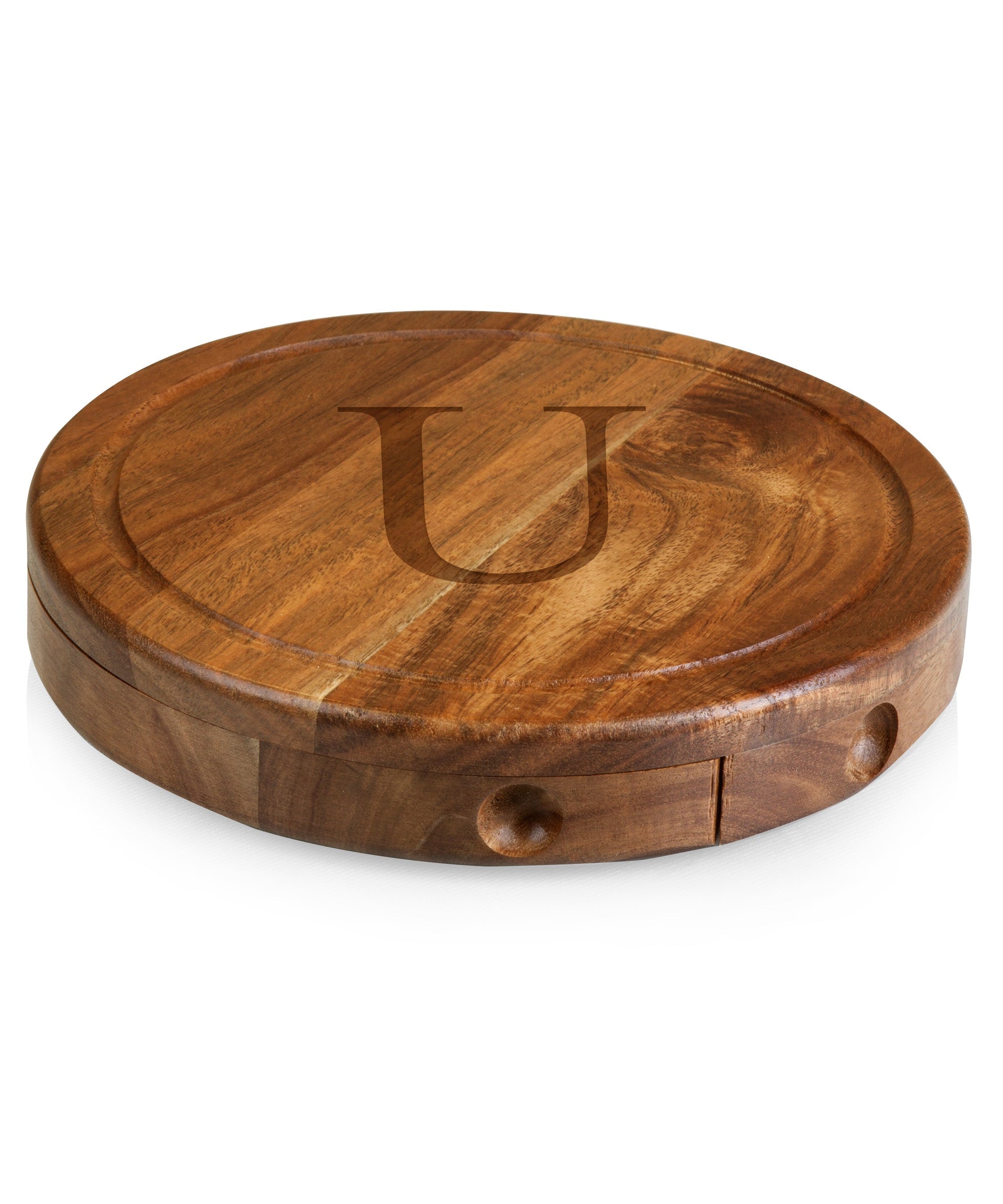 Monogram - Acacia Brie Cheese Cutting Board & Tools Set