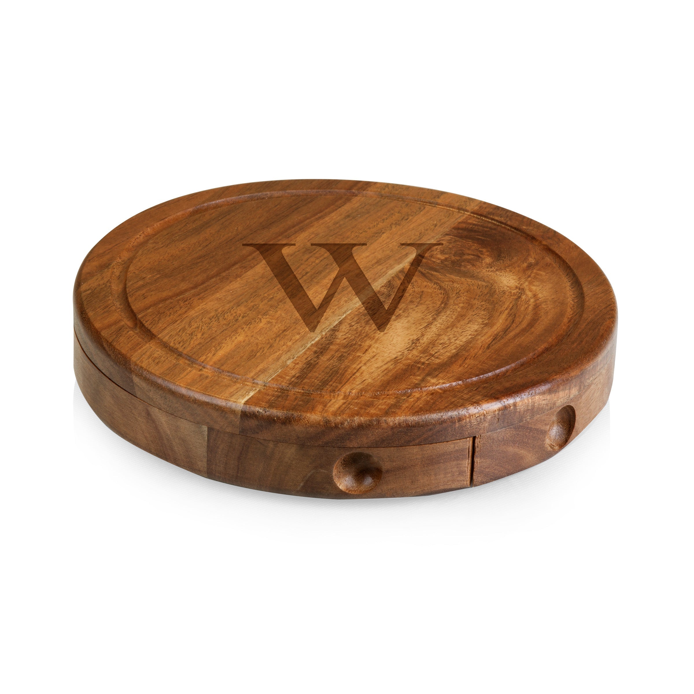 Monogram - Acacia Brie Cheese Cutting Board & Tools Set