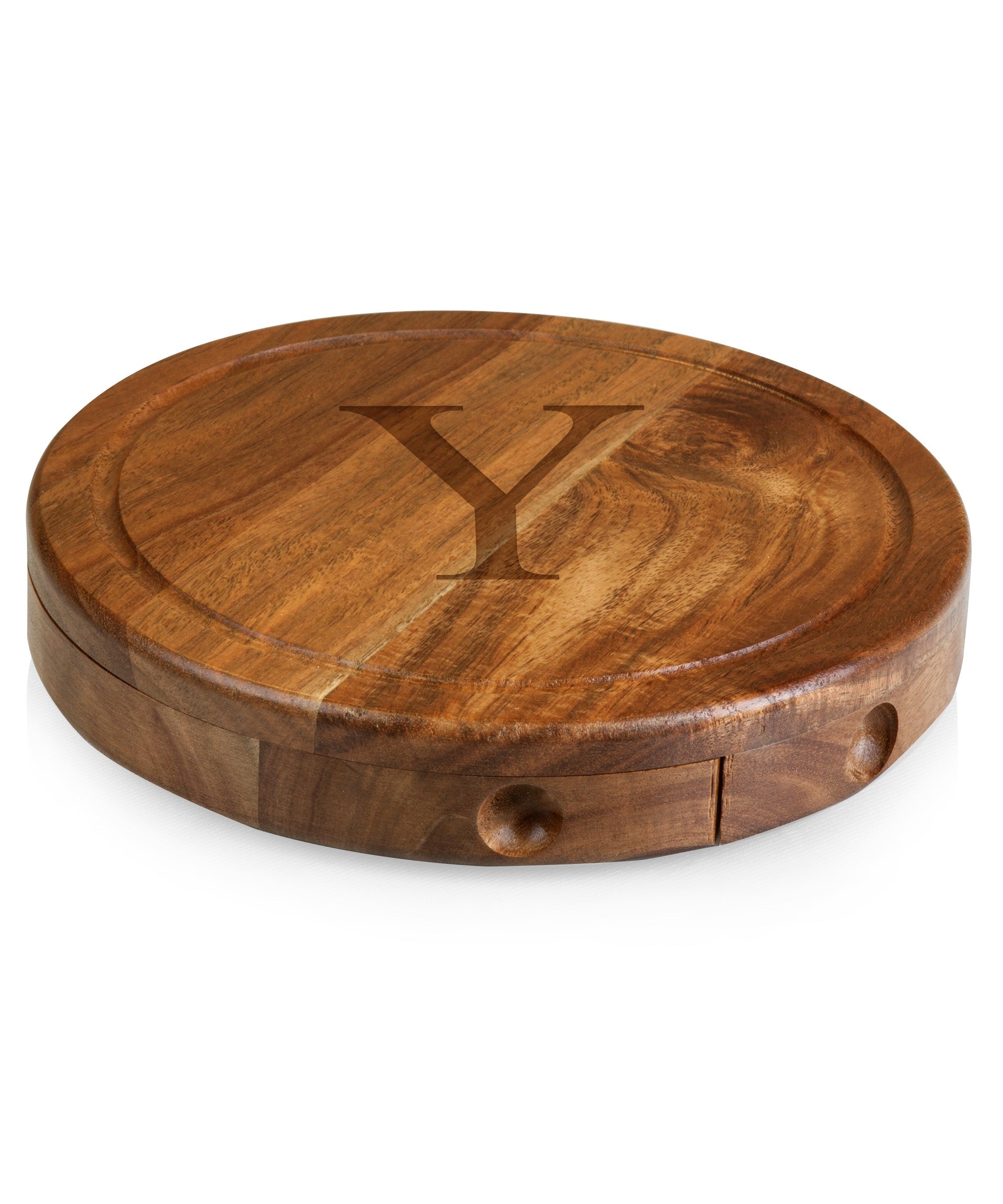 Monogram - Acacia Brie Cheese Cutting Board & Tools Set