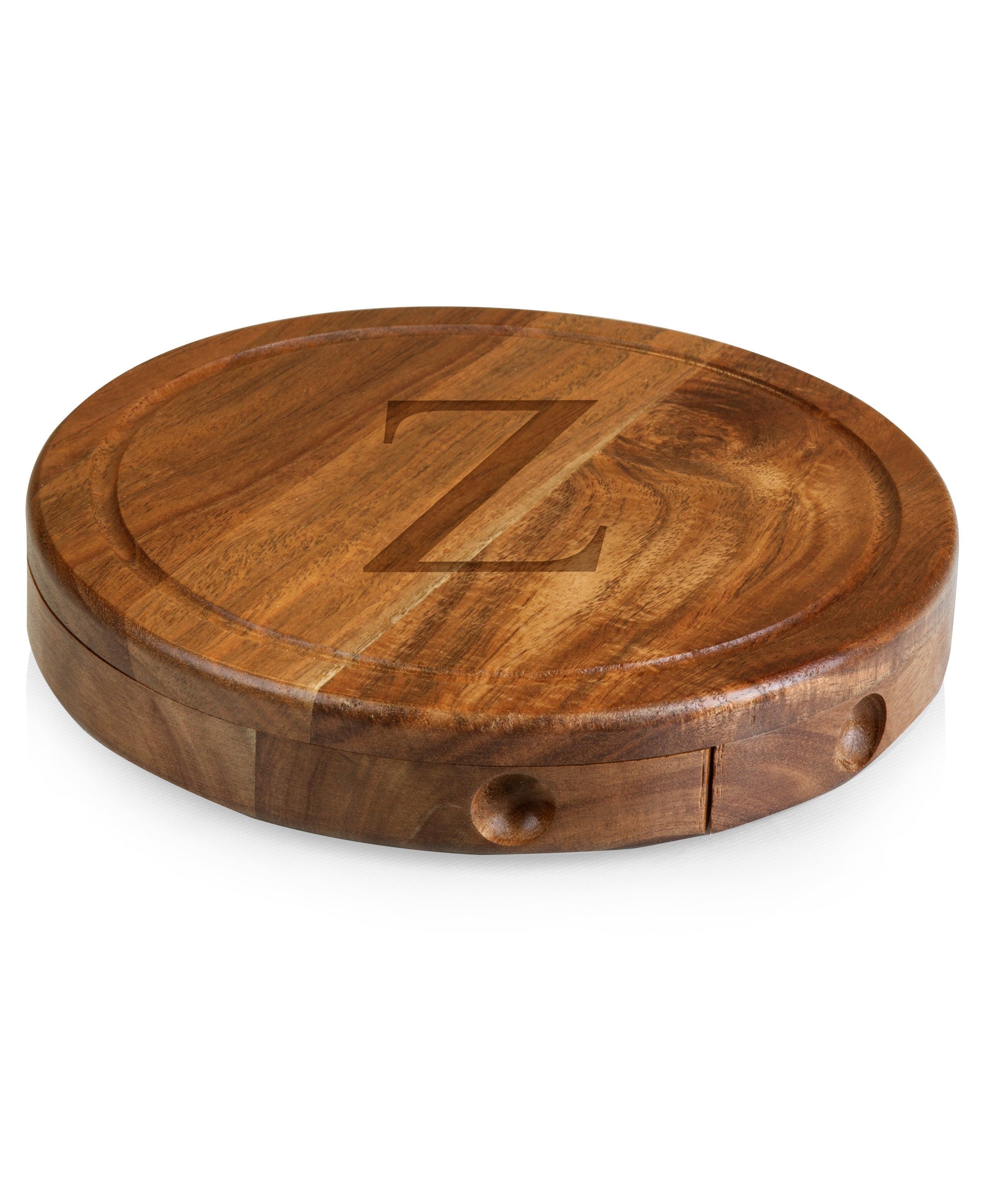 Monogram - Acacia Brie Cheese Cutting Board & Tools Set