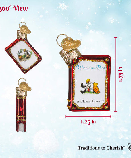 Mini Winnie-The-Pooh Book Ornament
