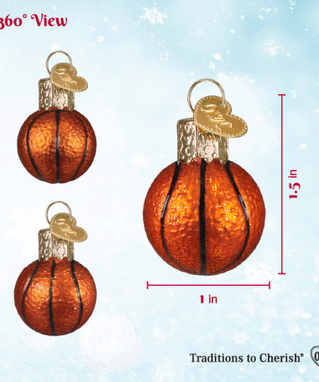 Mini Basketball Ornament
