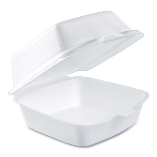 Dart Foam Hinged Lid Containers, 9.01 x 9.4 x 3.1, White, 200/Carton (90HT1R) - Grazingbelles