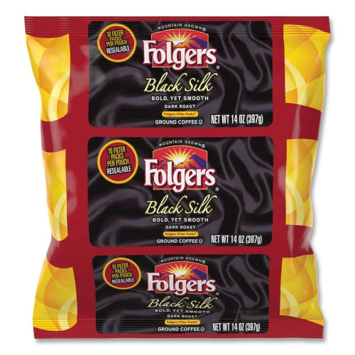 Folgers Coffee Filter Packs, Black Silk, 1.4 oz Pack, 40Packs/Carton (00016) - Grazingbelles