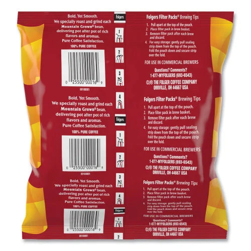 Folgers Coffee Filter Packs, Black Silk, 1.4 oz Pack, 40Packs/Carton (00016) - Grazingbelles