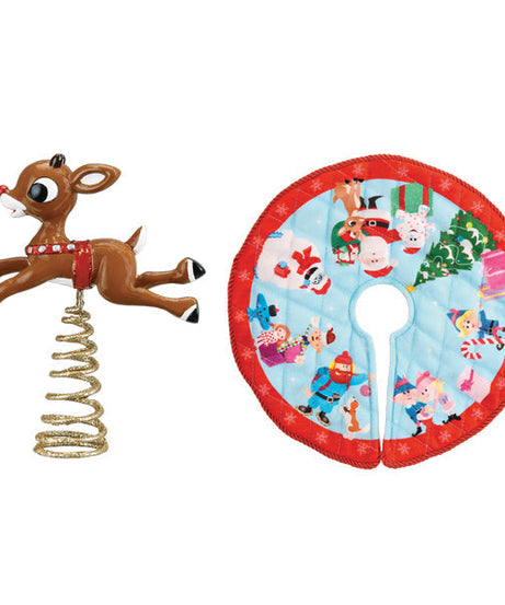 Mini Rudolph Tree Topper & Skirt - Grazingbelles