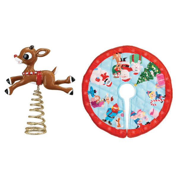 Mini Rudolph Tree Topper & Skirt - Grazingbelles