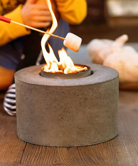 Classic Cylinder Concrete Fire Pit