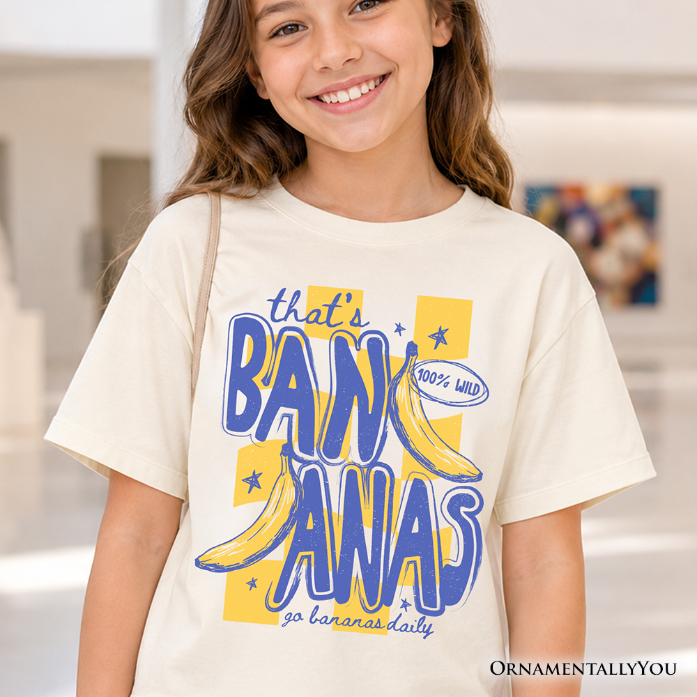 Kids That's Bananas Summer T-Shirt, Funny Tropical Fruit Youth Tee - Grazingbelles