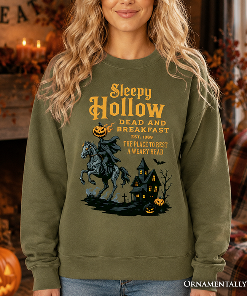 Headless Horseman Sleepy Hollow Halloween Vintage Sweatshirt, Dead and Breakfast Retro Sweater