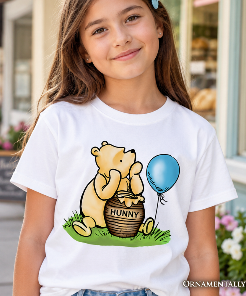 Kids Charming Winnie-the-Pooh Cute T-Shirt, Trendy Youth Tee - Grazingbelles