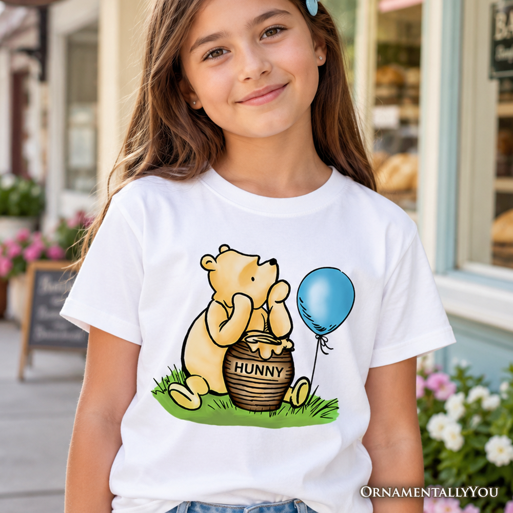 Kids Charming Winnie-the-Pooh Cute T-Shirt, Trendy Youth Tee - Grazingbelles