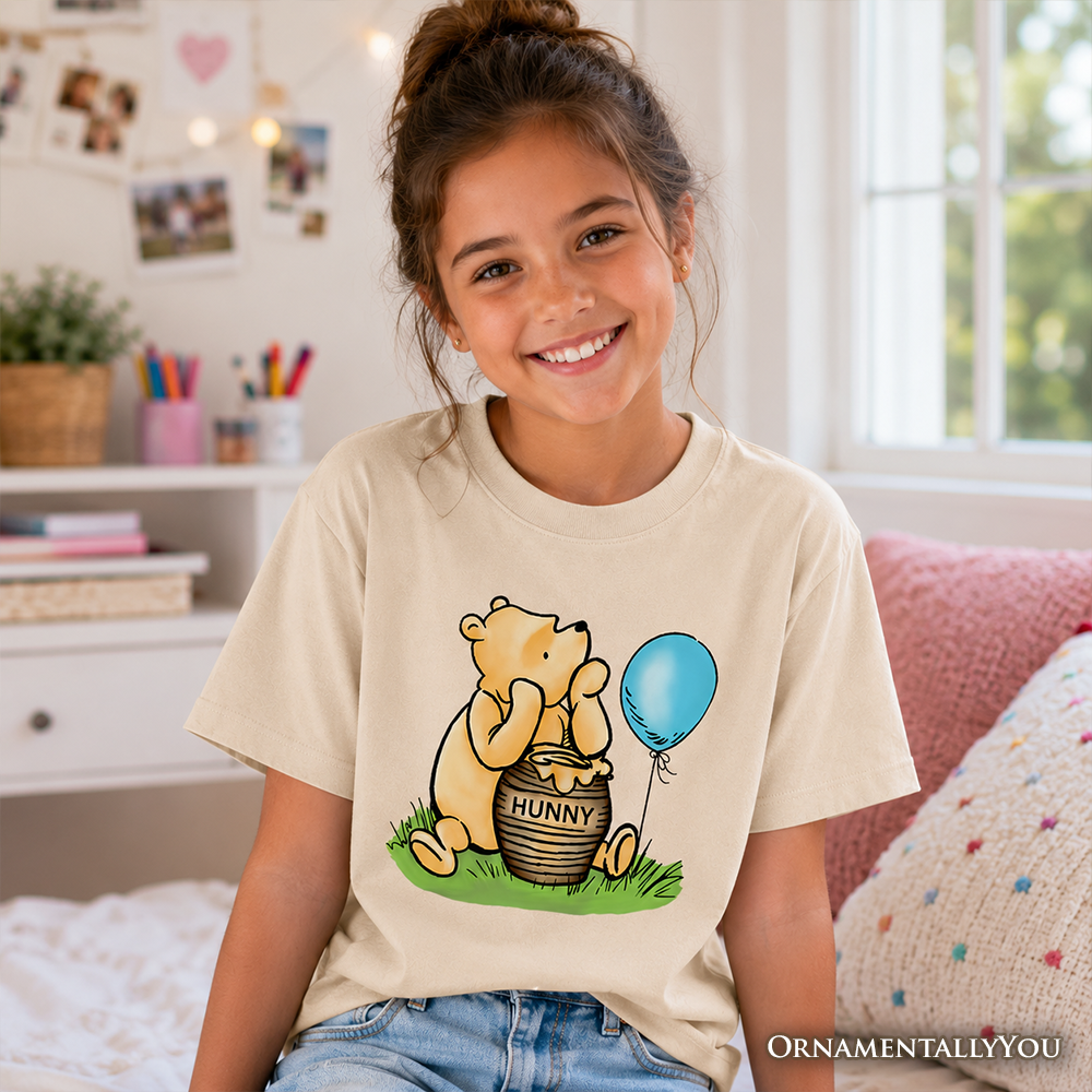 Kids Charming Winnie-the-Pooh Cute T-Shirt, Trendy Youth Tee - Grazingbelles