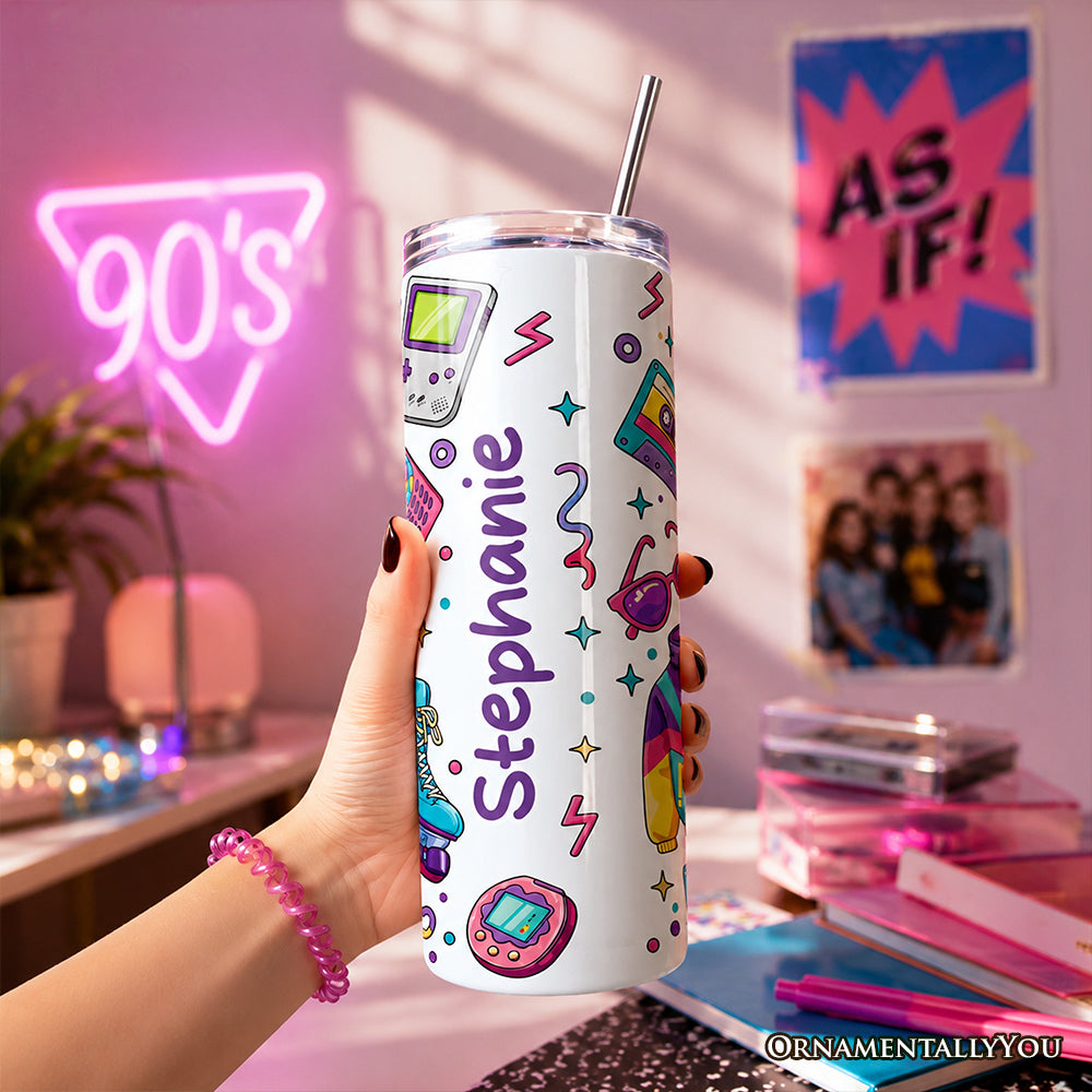 Be Patient I'm From the 1900s Throwbacks 20oz Personalized Tumbler With Lid and Stainless Steel Straw, Retro 90s Funny Gift Cup - Grazingbelles