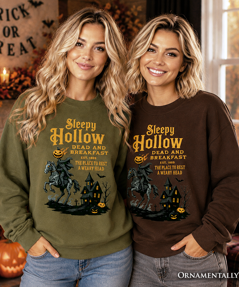 Headless Horseman Sleepy Hollow Halloween Vintage Sweatshirt, Dead and Breakfast Retro Sweater