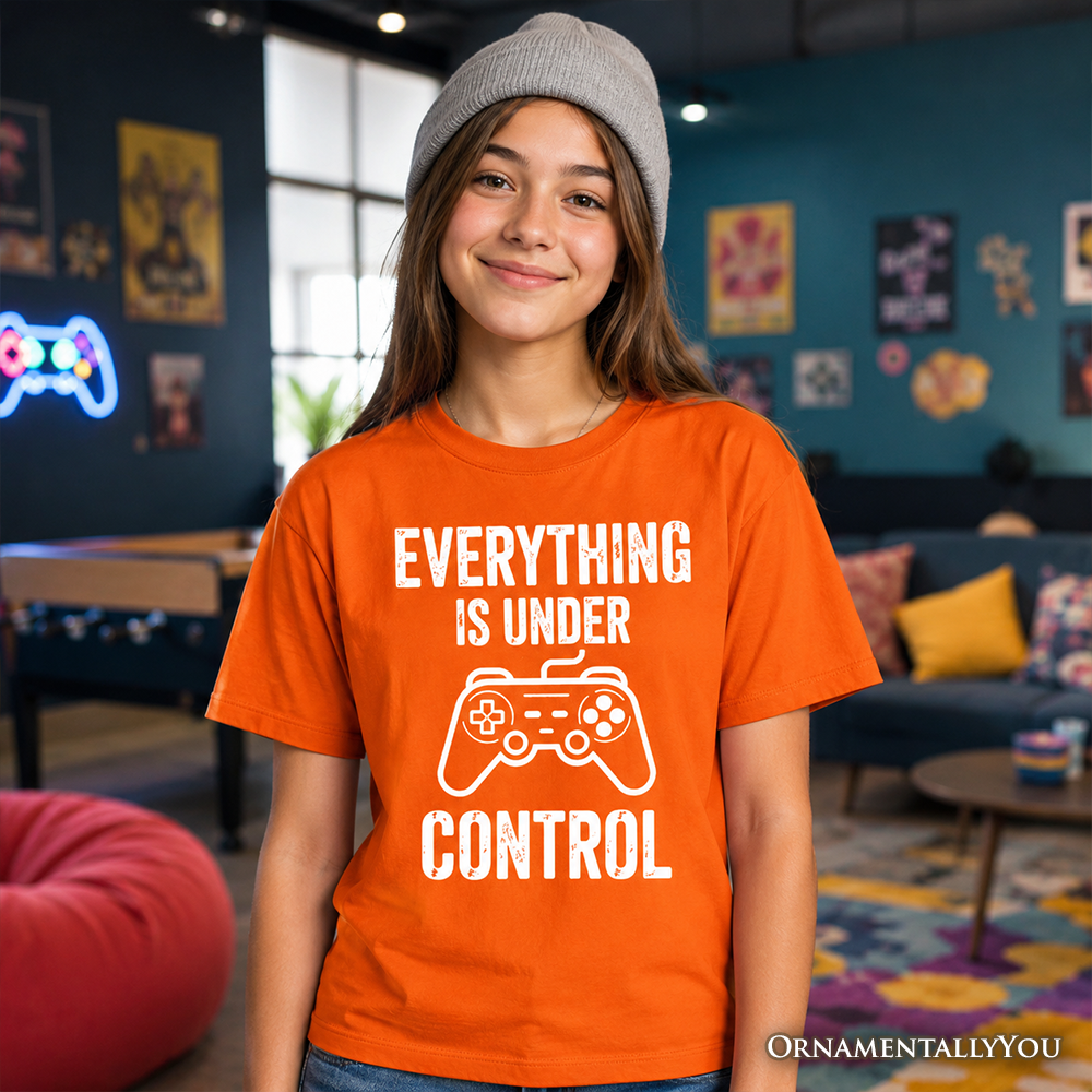 Kids Everything Is Under Control Gamer T-Shirt, Funny Youth Video Game Controller Tee - Grazingbelles