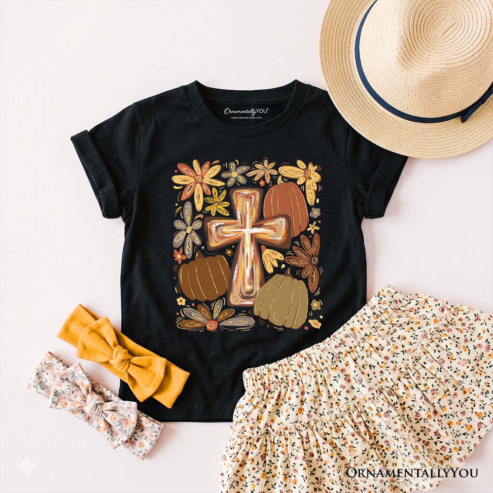Kids Fall Blessings T-Shirt, Autumn Christian Faith Tee for Youth - Grazingbelles
