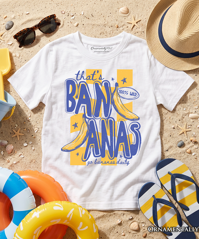 Kids That's Bananas Summer T-Shirt, Funny Tropical Fruit Youth Tee - Grazingbelles