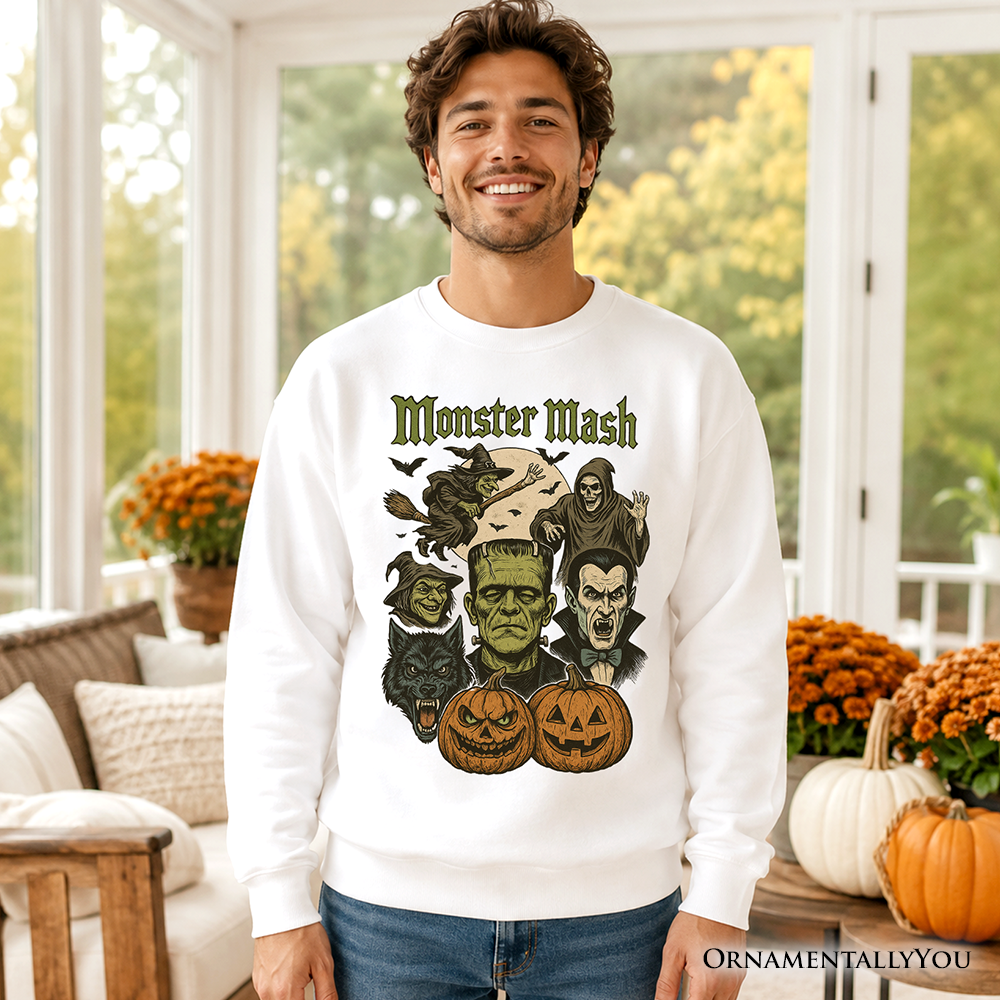 Monster Mash Classic Sweatshirt, Halloween Monsters Sweater for The Spooky Season - Grazingbelles