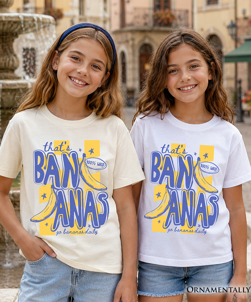Kids That's Bananas Summer T-Shirt, Funny Tropical Fruit Youth Tee - Grazingbelles